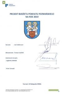 Projekt budżetu Powiatu Poznańskiego na rok 2019