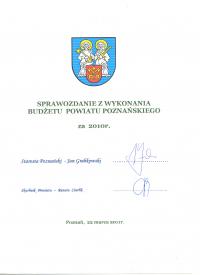 Sprawozdanie z wykonania budżetu Powiatu Poznańskiego za 2010 rok