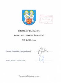 projekt budżetu - archiwum 2011 rok