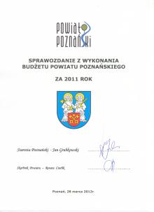 Sprawozdanie z wykonania budżetu Powiatu Poznańskiego za 2011 rok