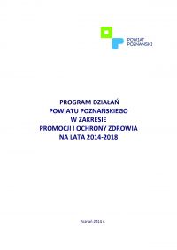 Program działań Powiatu Poznańskiego w zakresie promocji i ochrony zdrowia