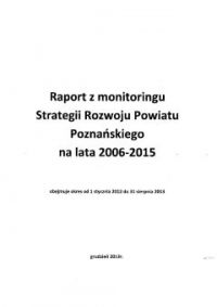 Raport z Monitoringu Strategii Rozwoju Powiatu Poznańskiego
