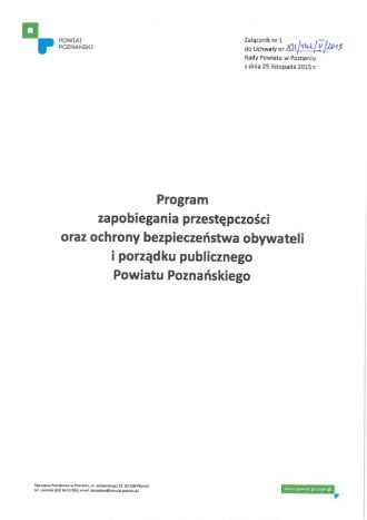 Program zapobiegania przestępczości oraz ochrony bezpieczeństwa obywateli i porządku publicznego