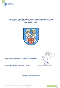 Projekt budżetu Powiatu Poznańskiego na rok 2017