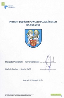 Projekt budżetu Powiatu Poznańskiego na rok 2018