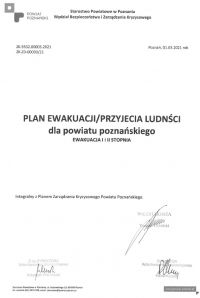 Plan ewakuacji ludności dla powiatu poznańskiego I i II stopnia