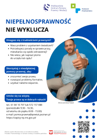 Plakat - Niepełnosprawność nie wyklucza