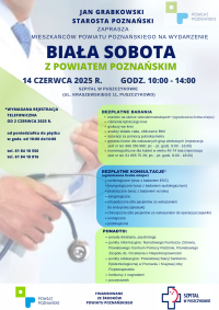 Plakat - Biała sobota w powiecie poznańskim