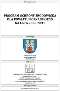 PROGRAM OCHRONY ŚRODOWISKA DLA POWIATU POZNAŃSKIEGO NA LATA 2026-2031