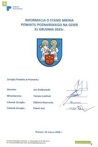 Strona tytułowa opracowania - o stanie mienia