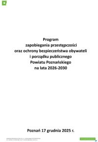 strona tytułowa opracowania - program zapobiegania przestępczości
